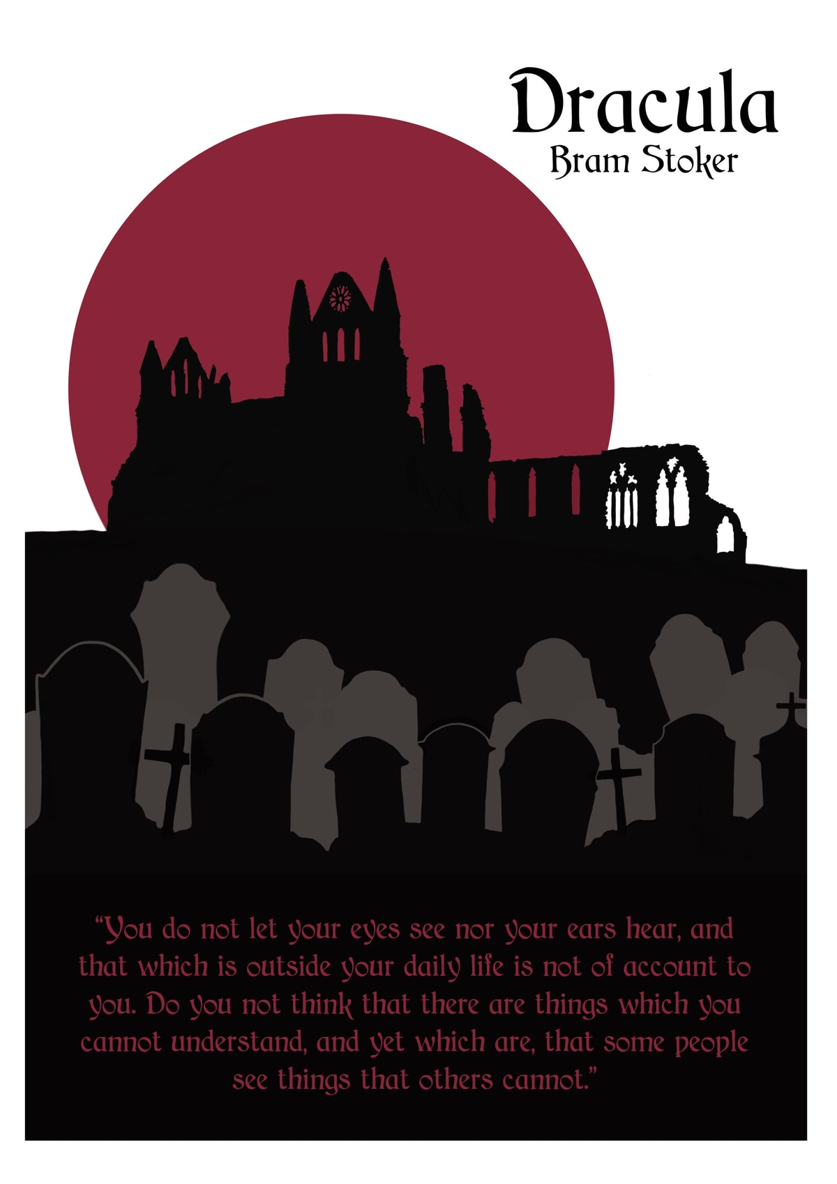 Dracula - Bram Stoker - Art Print (Whitby Abbey)