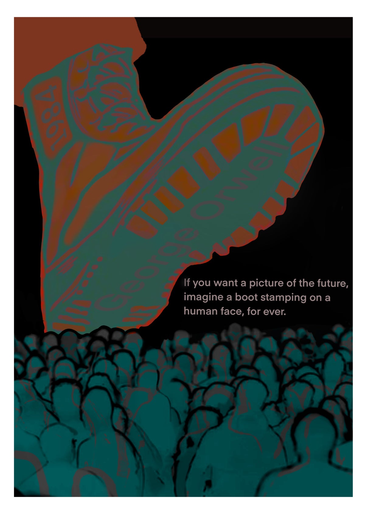 1984 - George Orwell - Art Print (Boot Stamping on a Human Face)