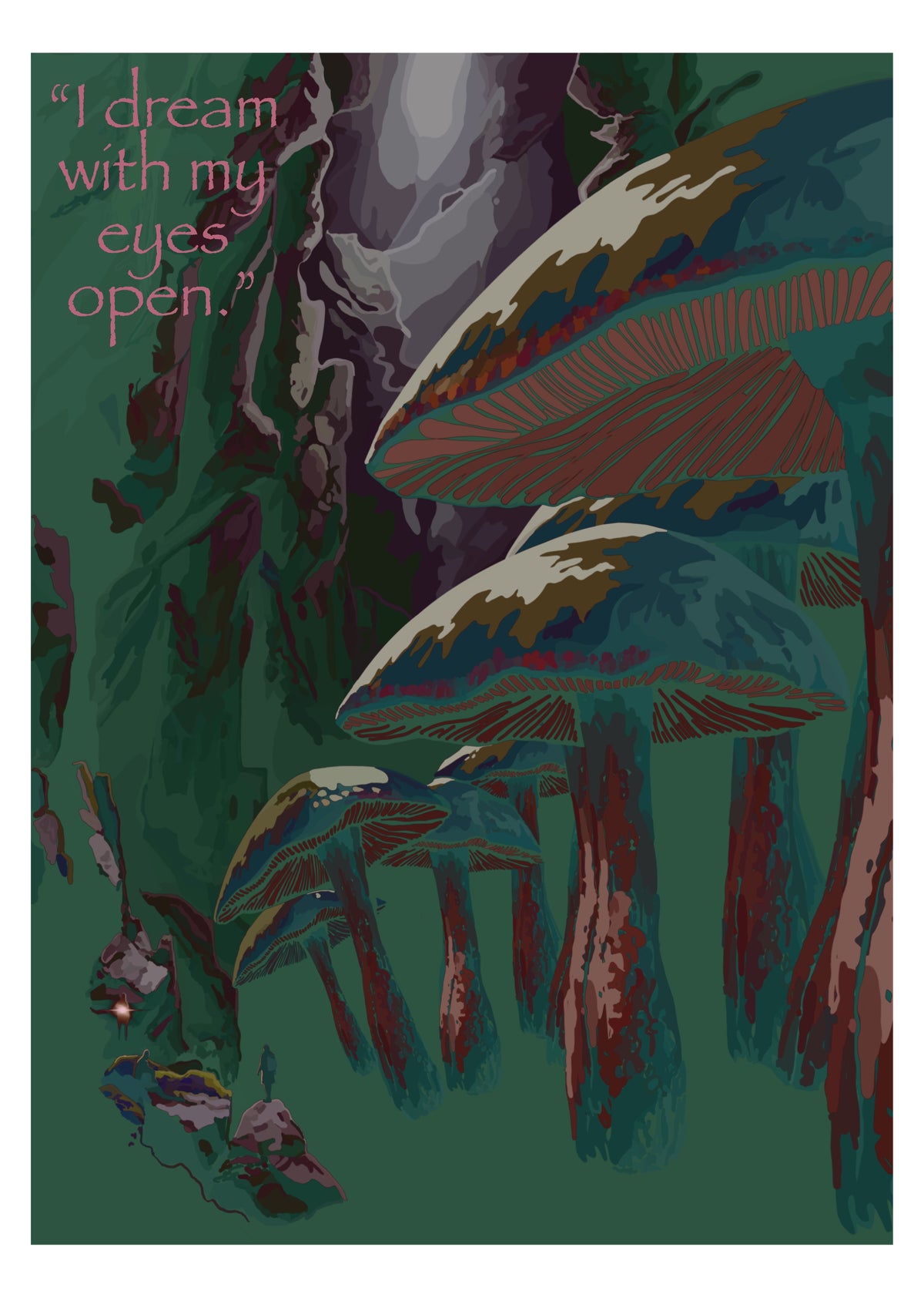 Journey to the Centre of the Earth - Jules Verne - Art Print (I Dream With My Eyes Open)