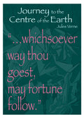 Journey to the Centre of the Earth - Jules Verne - Art Print (May Fortune Follow)