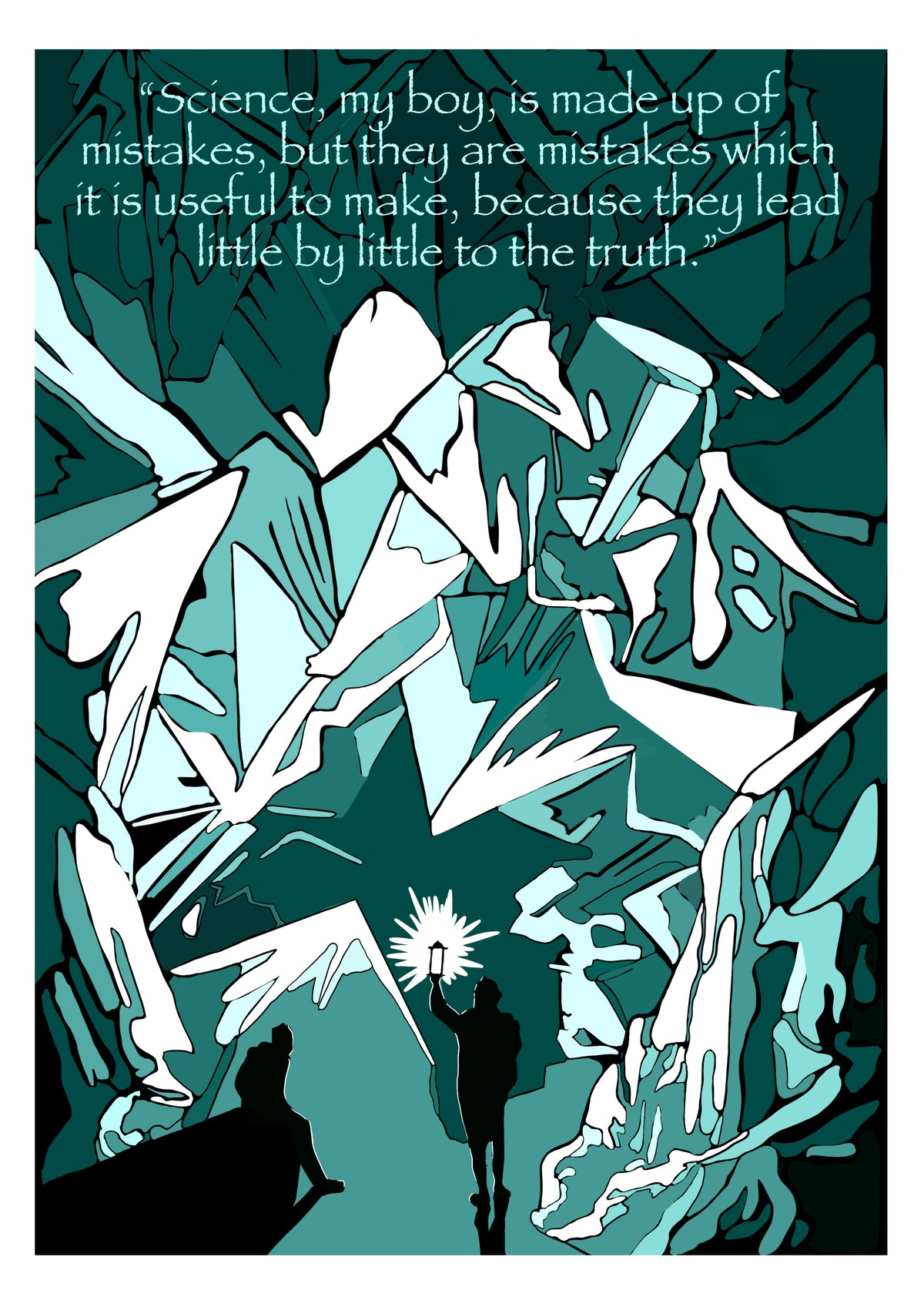 Journey to the Centre of the Earth - Jules Verne - Art Print (Little by Little to the Truth)
